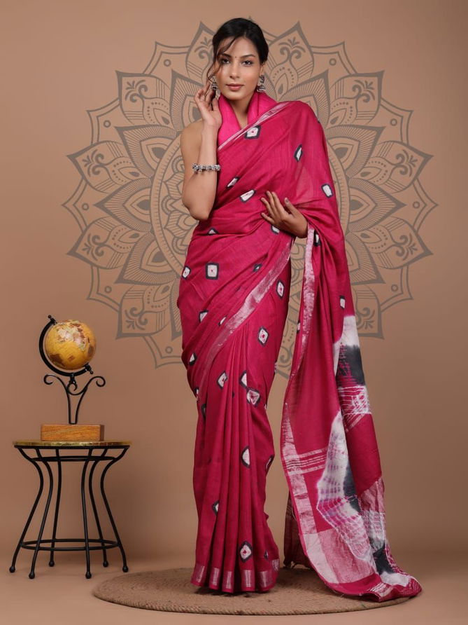 Sc Shloka A Linen Colors Printed Sarees Catalog